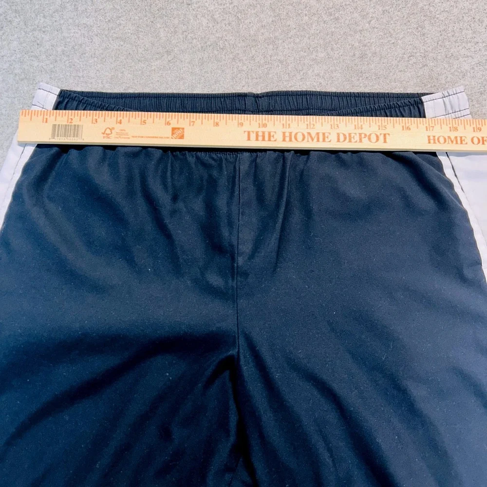 Nike‎ Track Pants Mens Large Black White Side Stripe Swoosh Logo Y2K Athletic